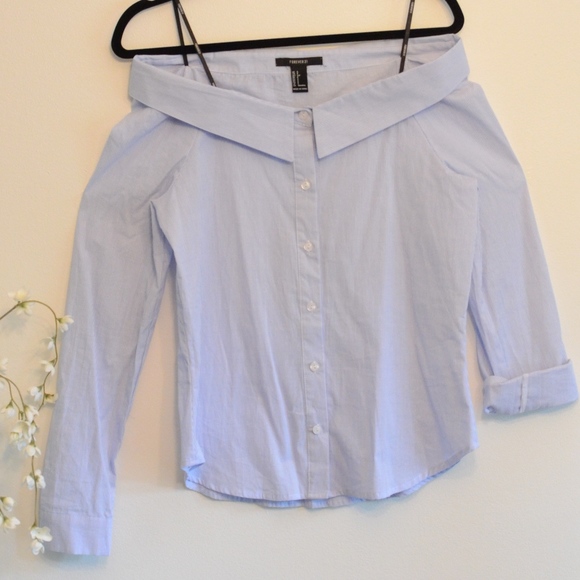 Forever 21 Tops - Exposed Shoulder Blouse